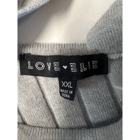 Love Ellie Mia Knit Sweater~Size XXL~Gray Criss Cross Back Detail ~ L1 09 - Picture 10 of 12